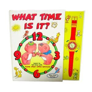 WHAT TIME IS IT? by Jane Brierly (1995) Wipe-Clean Learning to Tell Time Book
